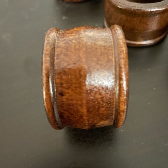 2 for $15 Five wood napkin Rings - Picture 4 of 4